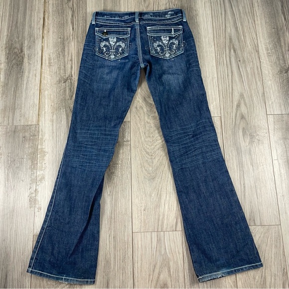 Wrangler Denim - Juniors Rock 47 by Wrangler Low Rise Bootcut Jeans Size‎ 7  27x34 Tall